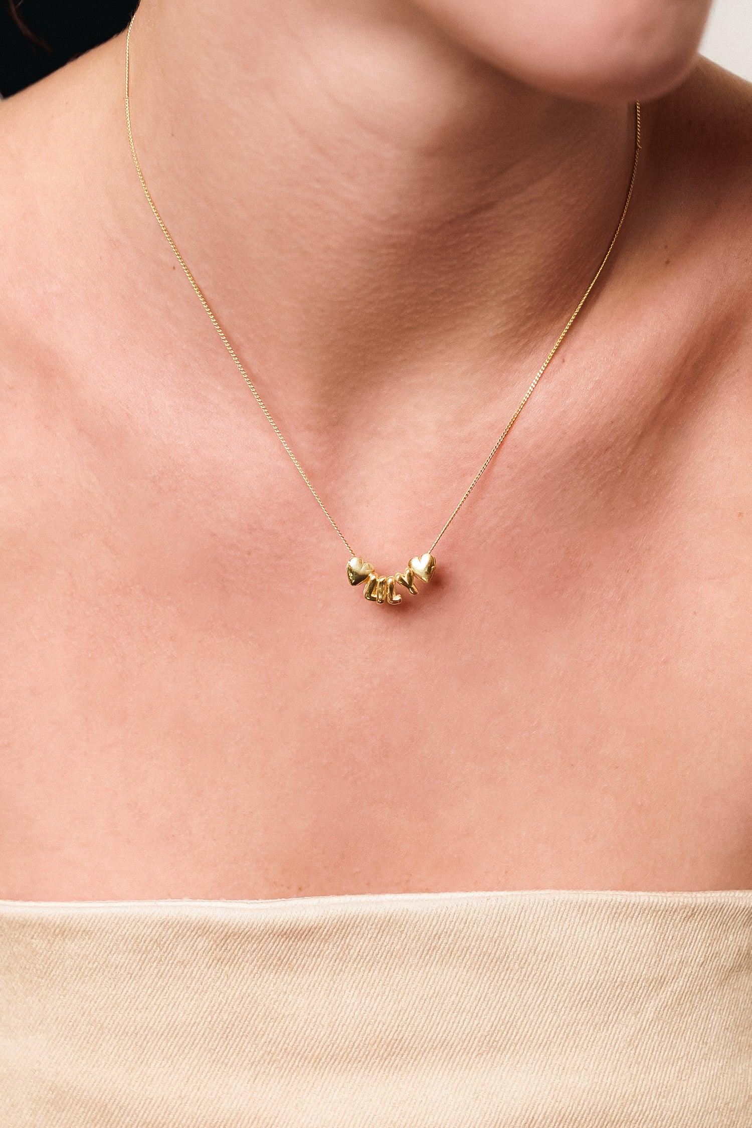 3D Bubble Letter Name Necklace - SELEN JEWELS