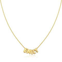 3D Bubble Letter Nameplate Necklace - SELEN JEWELS