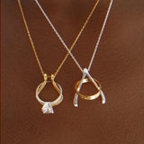 Horseshoe Ring Holder Necklace