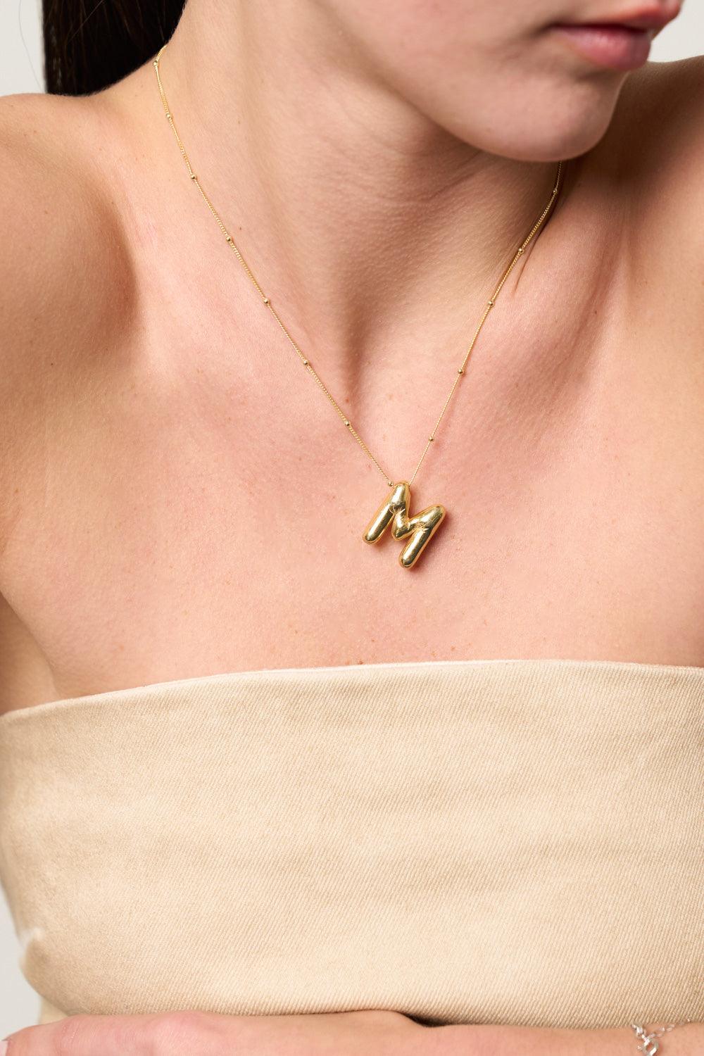 Bubble Letter Necklace - SELEN JEWELS