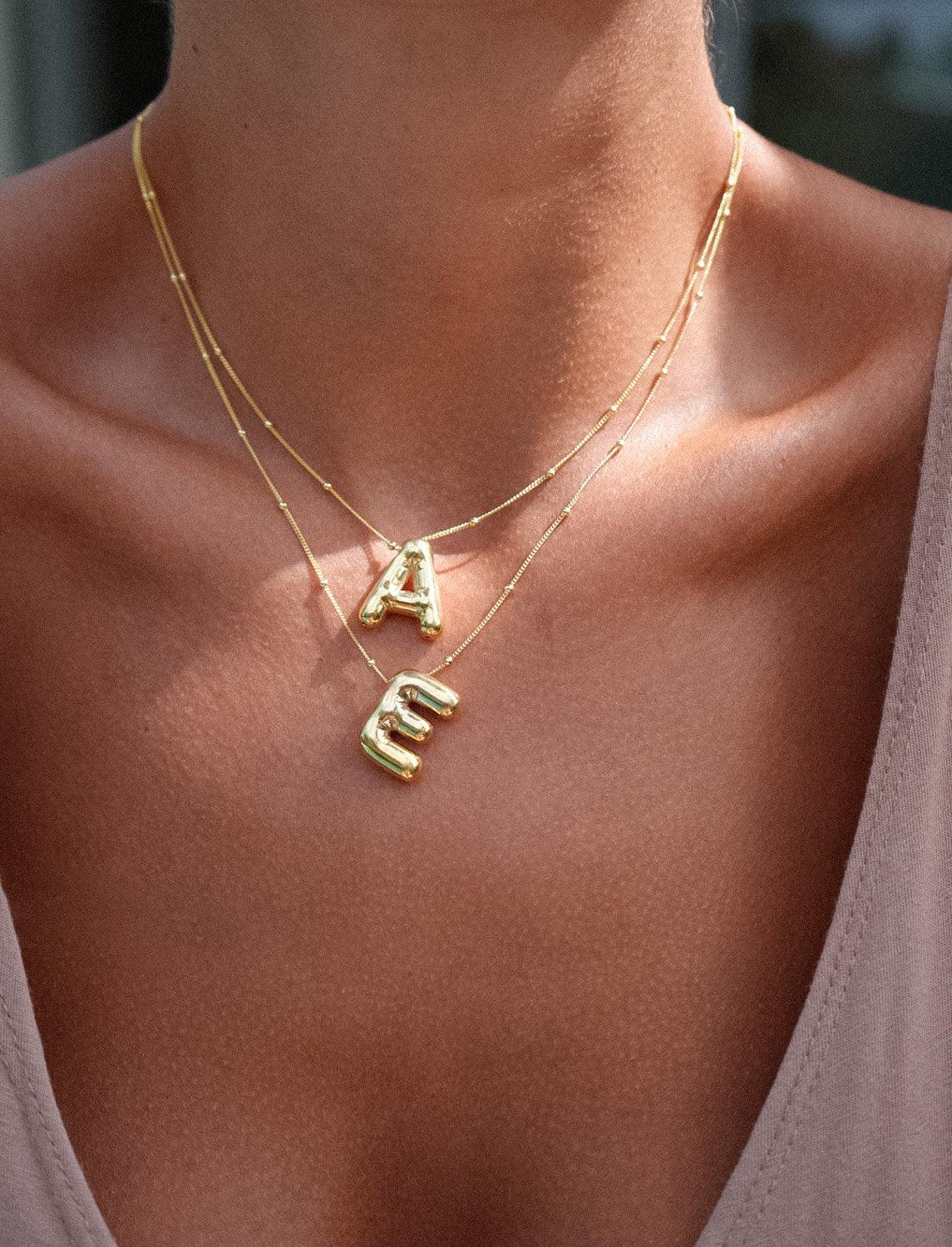 Bubble Letter Necklace - SELEN JEWELS