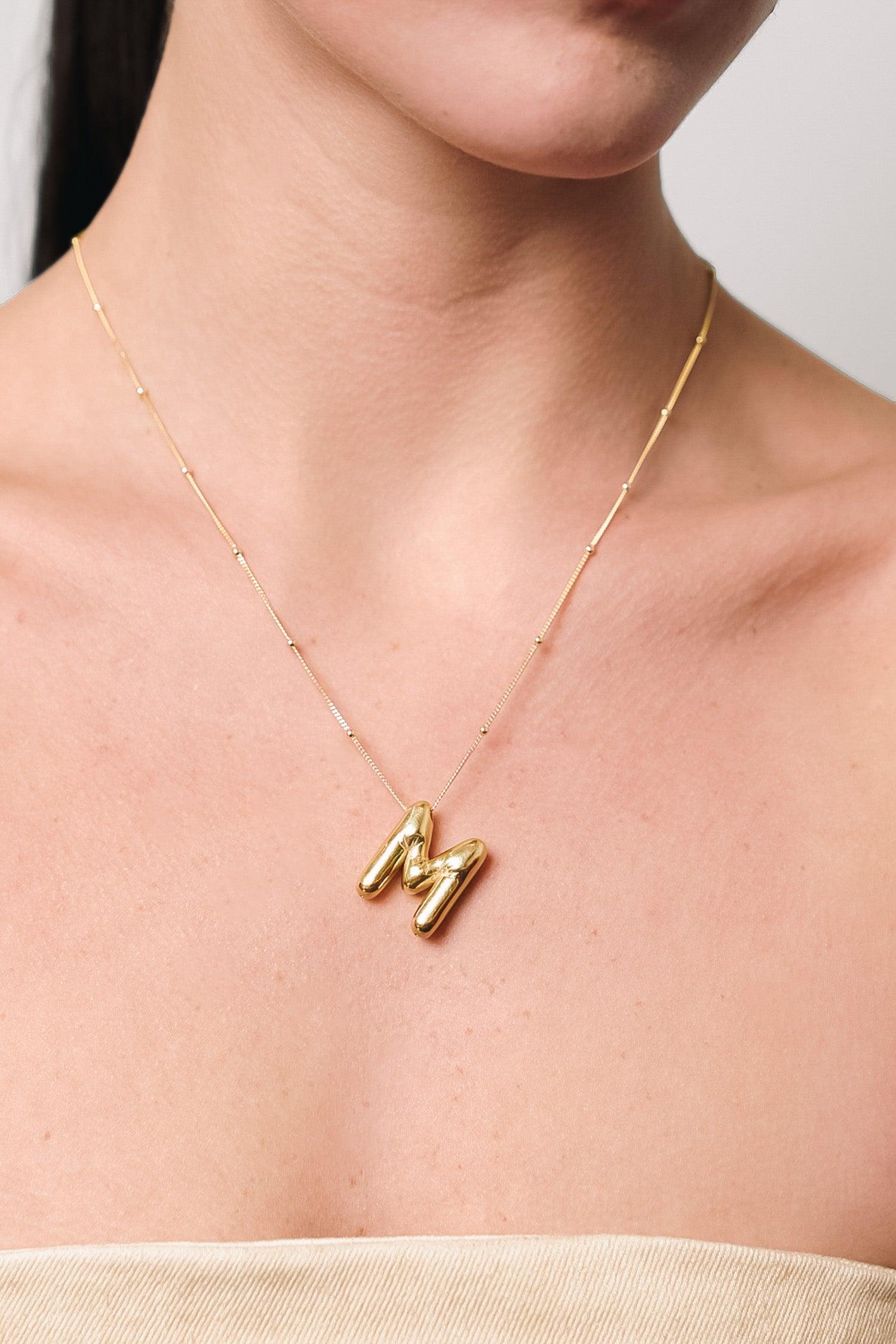 Bubble Letter Necklace - SELEN JEWELS