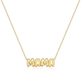 Bubble Nameplate Necklace - SELEN JEWELS
