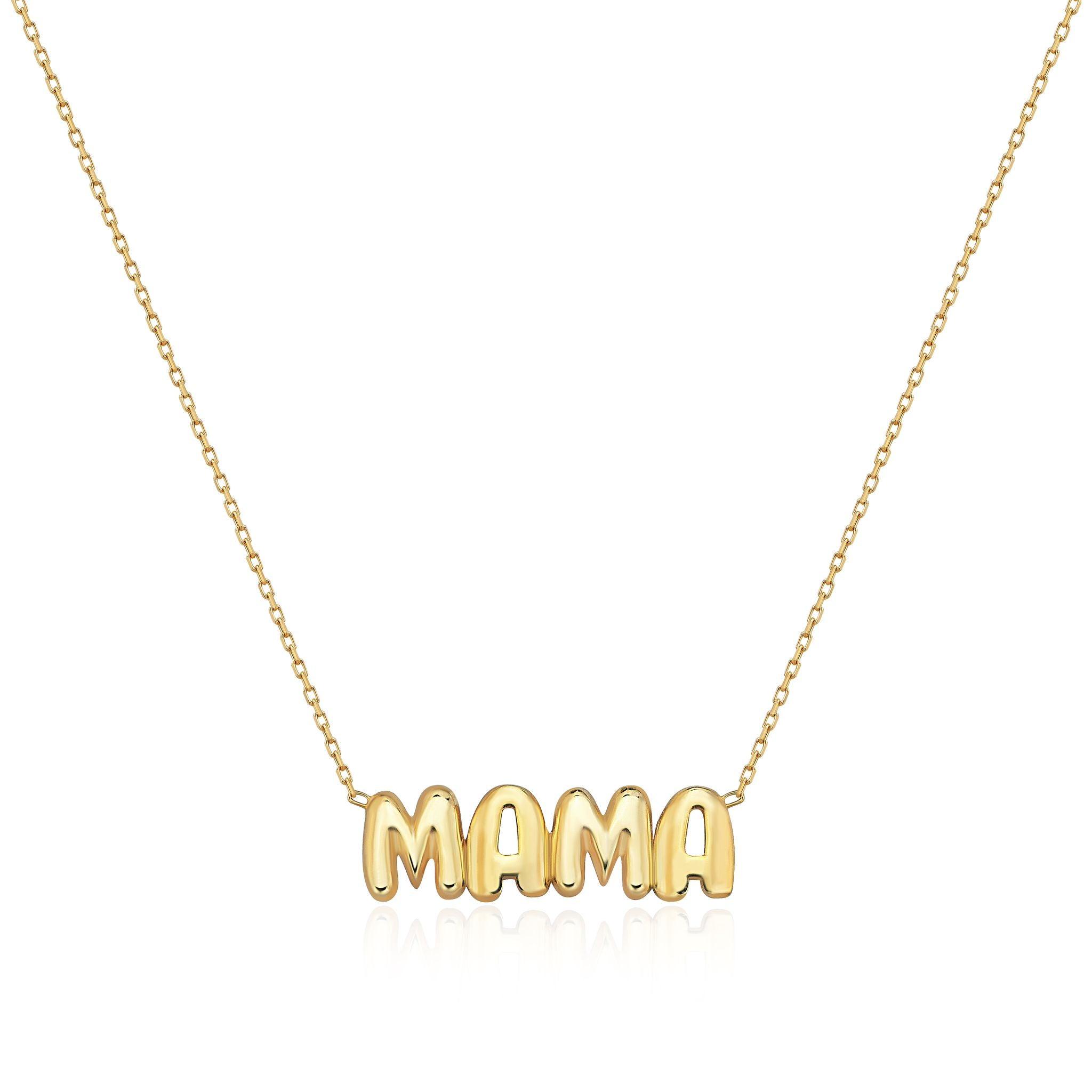 Bubble Nameplate Necklace - SELEN JEWELS