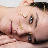 Bubble Nameplate Necklace - SELEN JEWELS