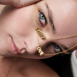 Bubble Nameplate Necklace - SELEN JEWELS