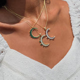 Moon Crescent Necklace - SELEN JEWELS