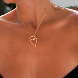 Geometric Ring Holder Necklace