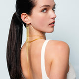 Long Chain Gold Earring - SELEN JEWELS
