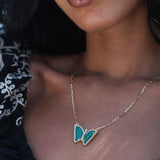 Malachite Butterfly Necklace - SELEN JEWELS