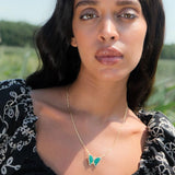 Malachite Butterfly Necklace - SELEN JEWELS