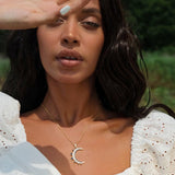Moon Crescent Necklace - SELEN JEWELS