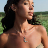 Moon Crescent Necklace - SELEN JEWELS