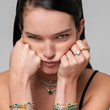 Navy Blue Evil Eye Tennis Bracelet - SELEN JEWELS
