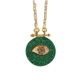 Pave Evil Eye Pendant Necklace - SELEN JEWELS