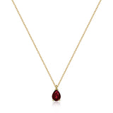 Ruby Pear Cut Necklace - SELEN JEWELS