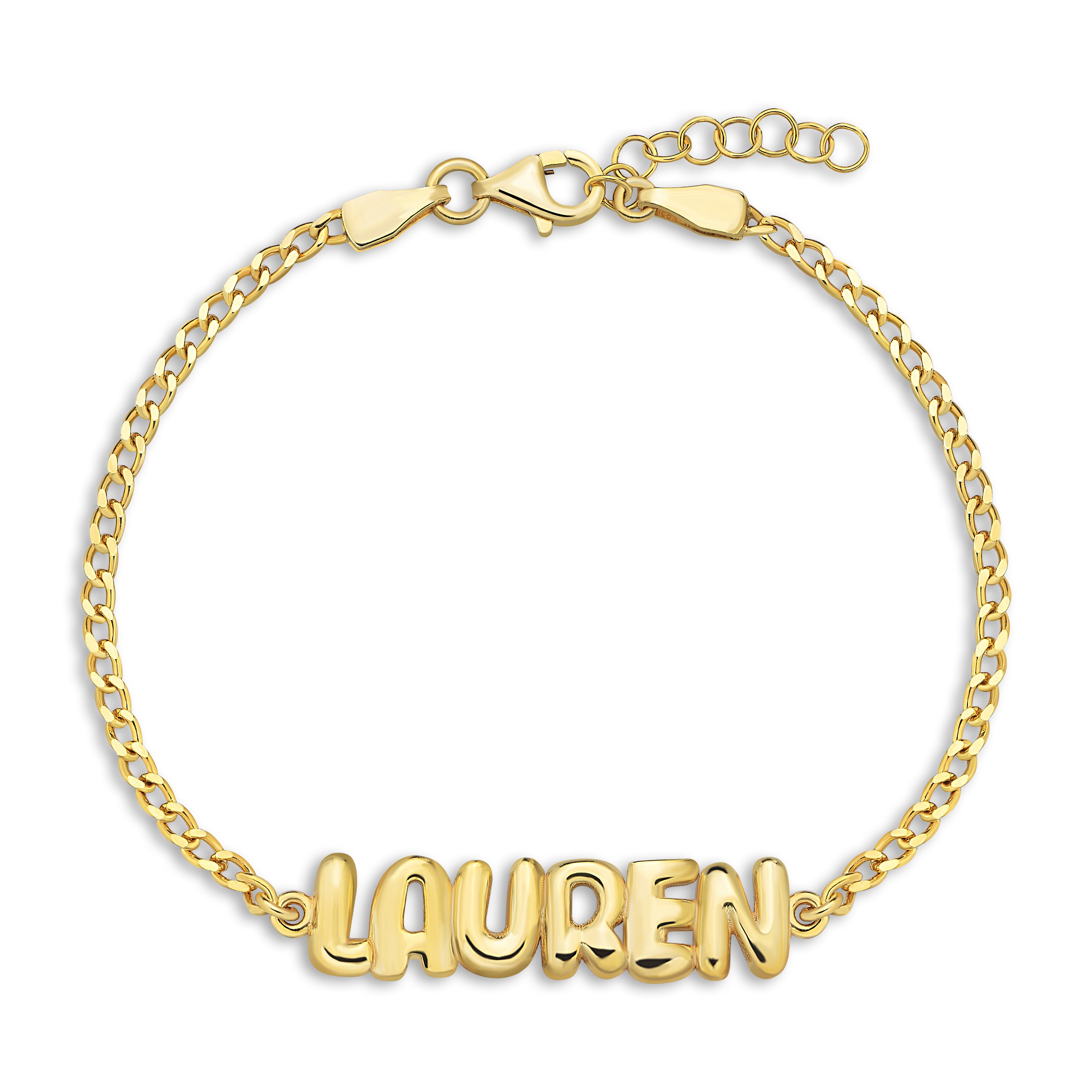 Personalized Engraved Name Chain Bracelet Simple Style - Temu