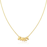 3D Bubble Letter Nameplate Necklace - SELEN JEWELS