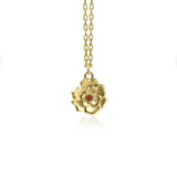 Birth Flower Necklace with Birth month stone