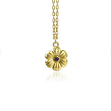 Birth Flower Necklace with Birth month stone