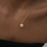 Birth Flower Necklace with Birth month stone