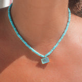 Turquoise Beaded Paraiba Necklace
