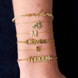 Bubble Nameplate Bracelet - SELEN JEWELS