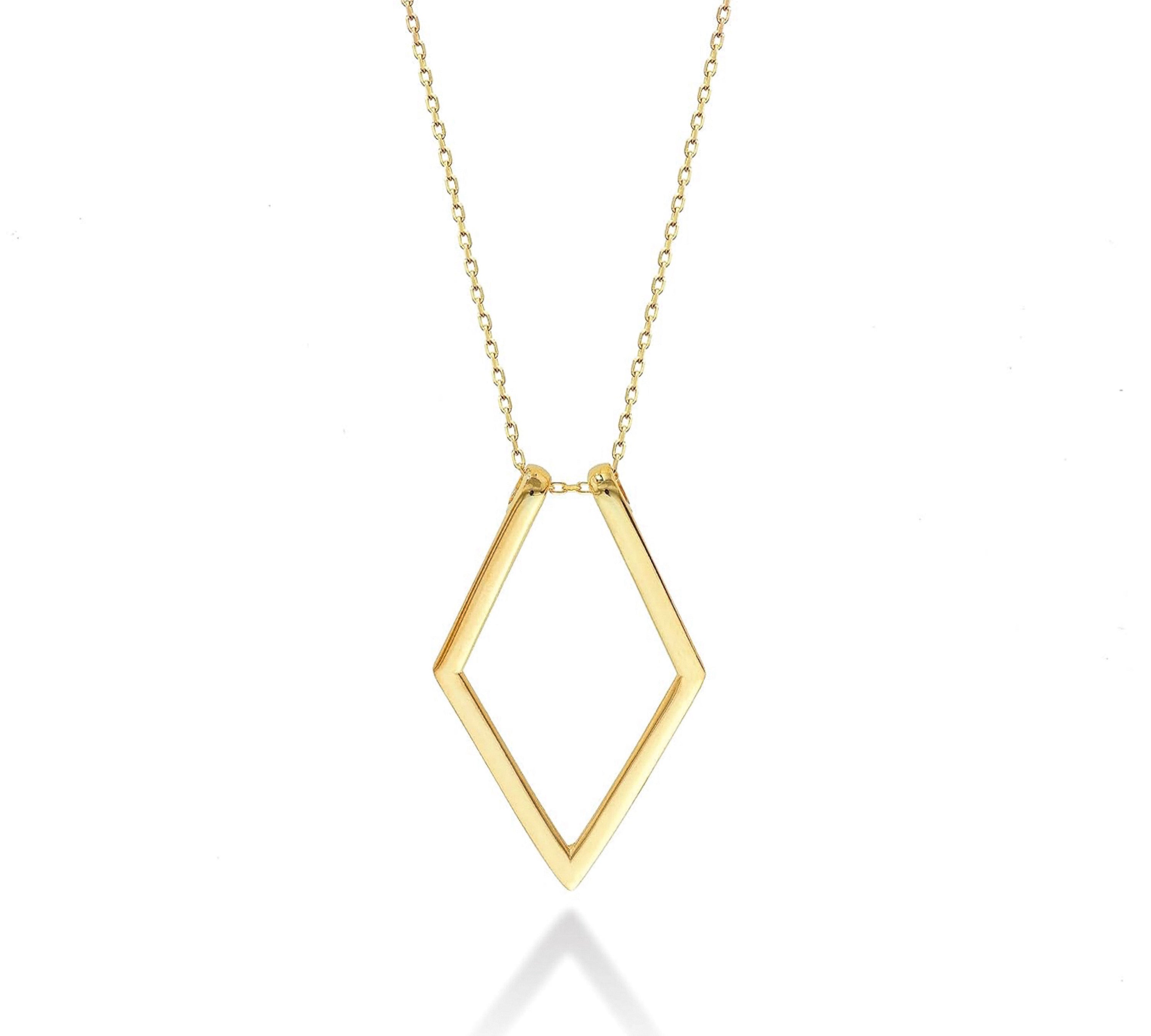 Geometric Ring Holder Necklace