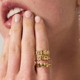 Bubble Letter Ring - SELEN JEWELS