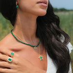 Malachite Green Beaded Choker - SELEN JEWELS