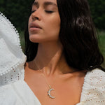 Moon Crescent Necklace - SELEN JEWELS
