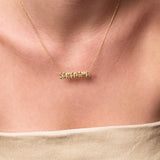 Bubble Nameplate Necklace - SELEN JEWELS