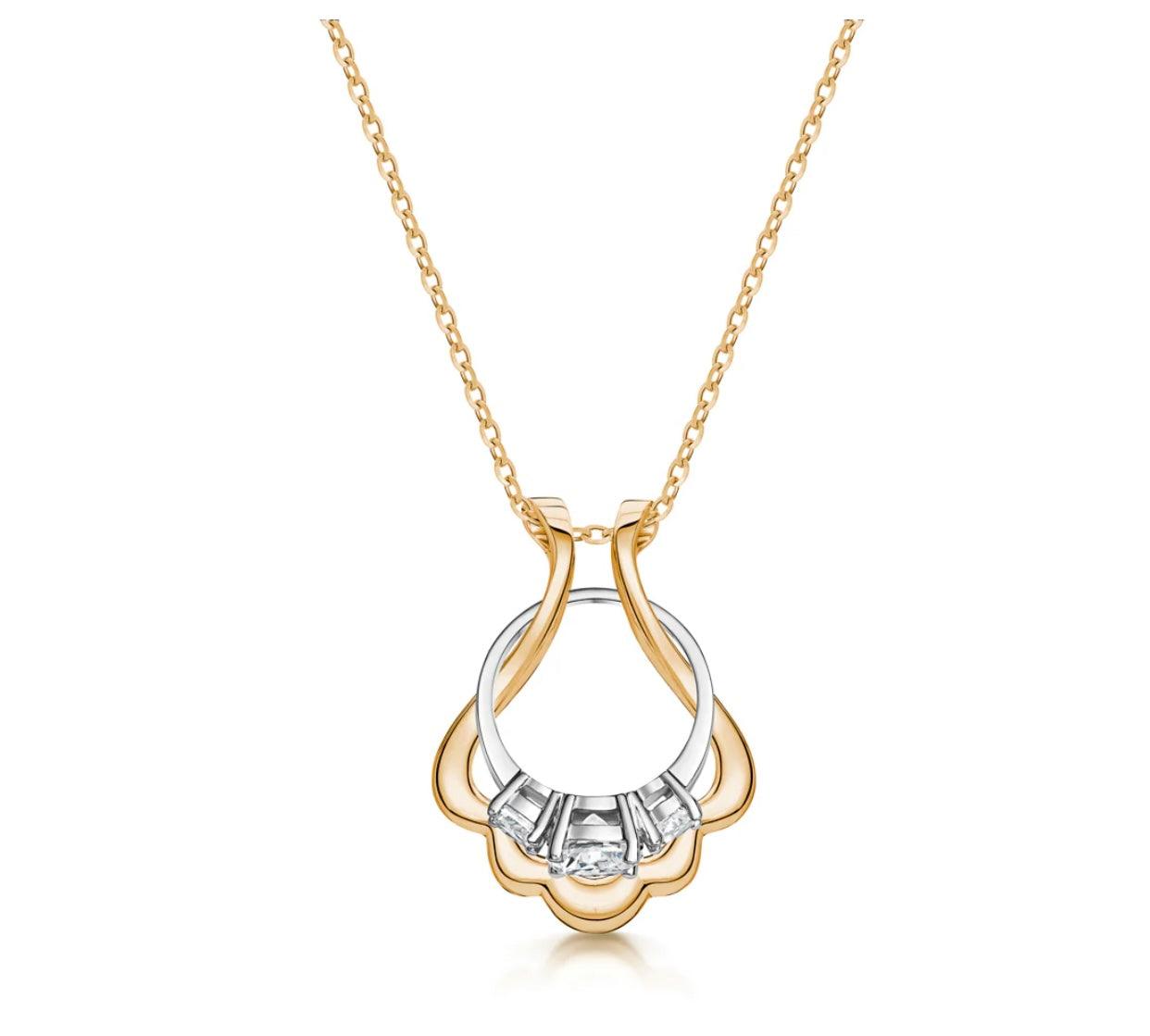 Scallop Ring Holder Necklace - SELEN JEWELS